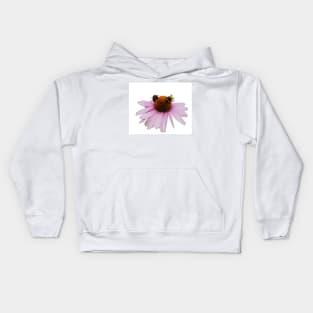 Echinacea Purpurea on White Background Kids Hoodie